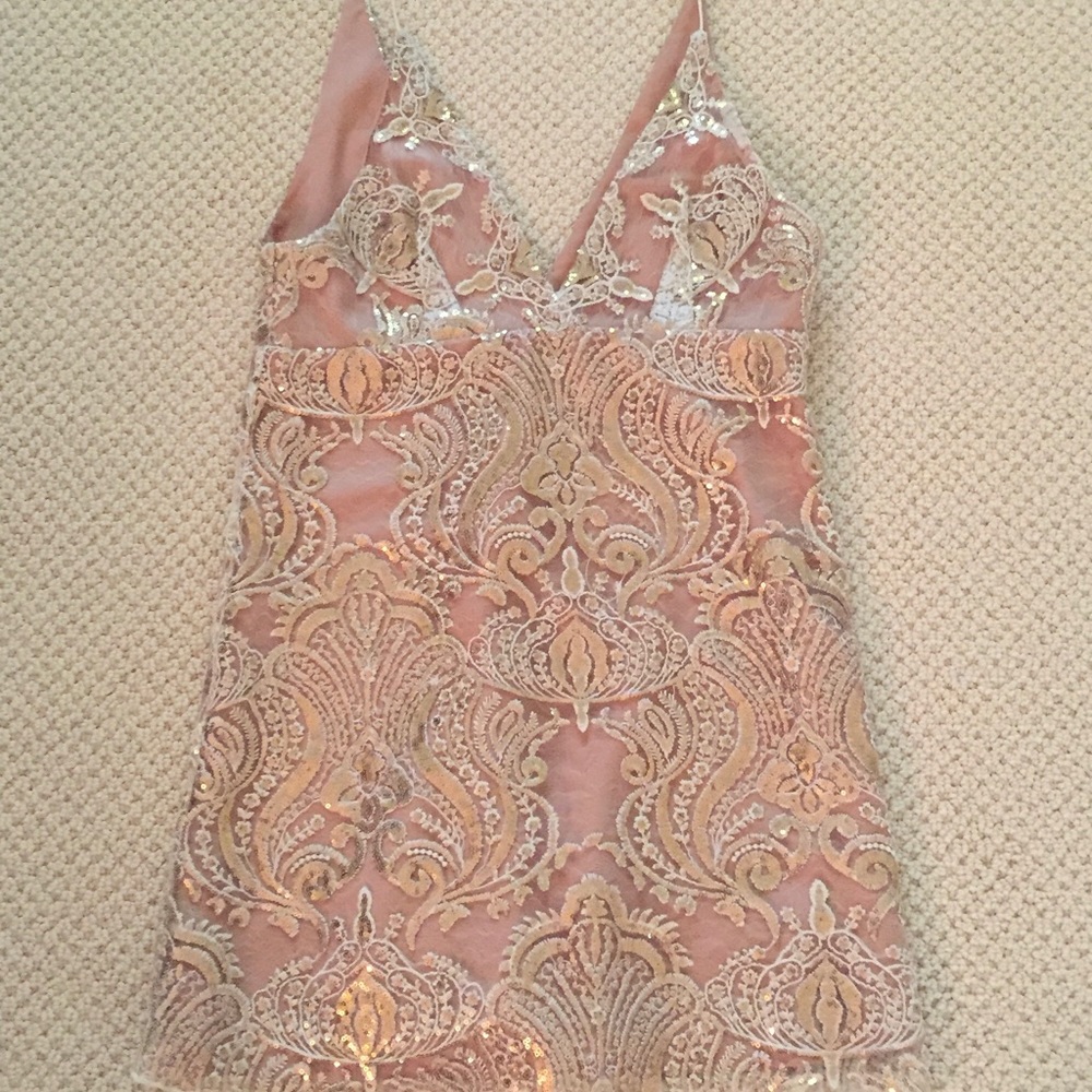 Free People beaded top with spaghetti straps